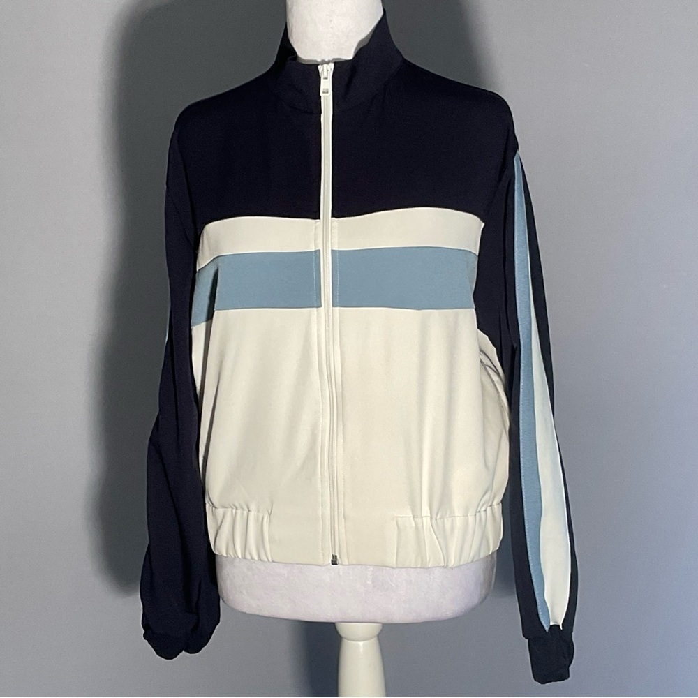 Zara Zip Front Colorblock Track Jacket Size Medium - Picture 7 of 16